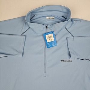 Columbia Omni-Shade Men Shirt Long Sleeve Size 4X Activewear Performance Fishing